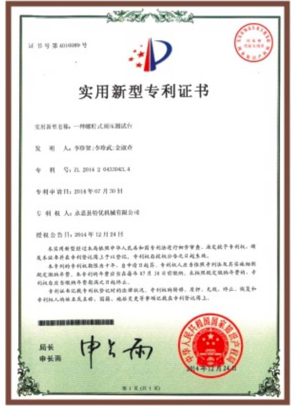 A dual station safety valve testing stand