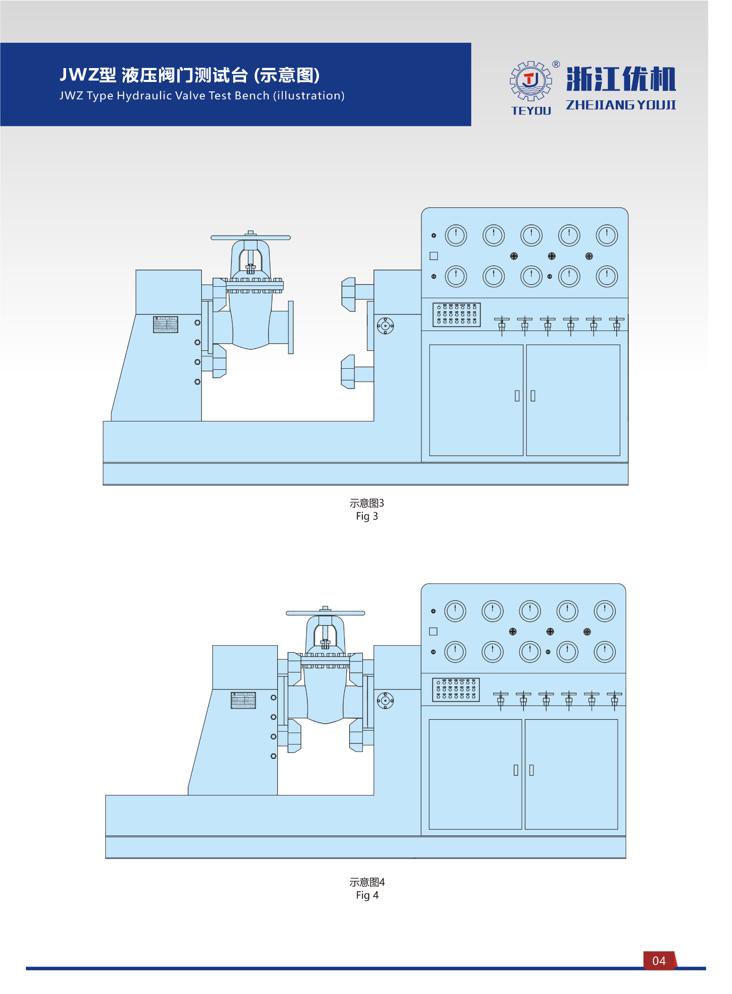 JWZ Type Hydraulic Valve Test Bench 4 JWZ Type Hydraulic Valve Test Bench 4